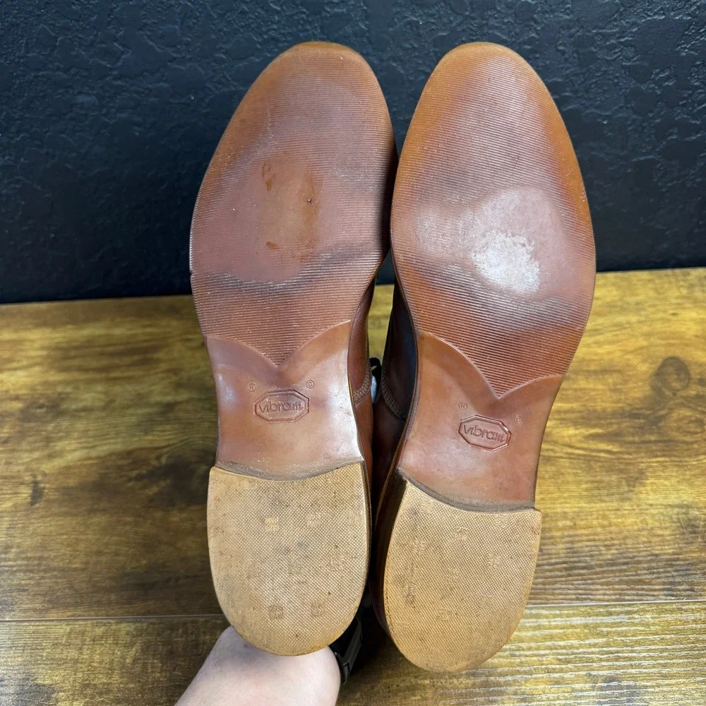 E.T. Wright Z16013M Brown‎ Leather Oxford Shoes Mens 9.5 AA Narrow